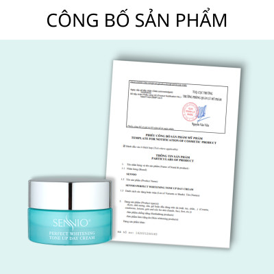 Kem dưỡng ẩm Sennio Perfect Whitening Day Cream dưỡng trắng da mặt ban ngày tái tạo và phục hồi da 30g SNO 829