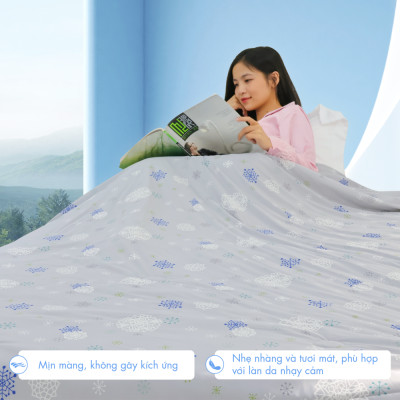 [CHĂN HÈ MÁT LẠNH] Mền lạnh I Cool Advance NIN House | Chăn mền Ice Silk fabric siêu mát lạnh cao cấp 160x210cm màu NM8031, Chăn điều hoà nhiều độ