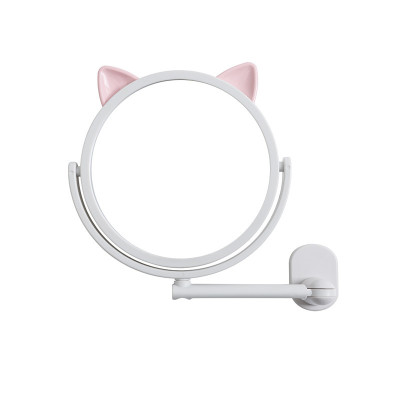 Gương Trang Điểm Dán Tường Xoay 360 Độ Họa Tiết Mèo - Chính Hãng