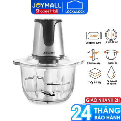 Máy Xay Thịt 2 Lưỡi Dao Kép Lock&Lock EJM171 (2 Lít - 300W) - Hàng Chính Hãng