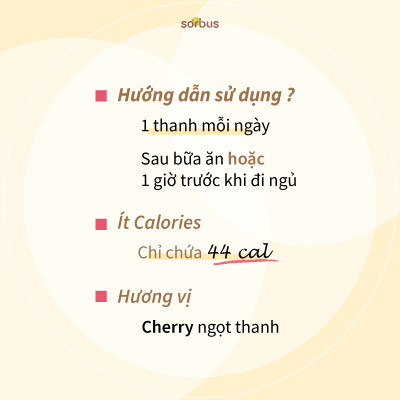 Sorbus Thạch Collagen Montmorency Tart Cherry 38.8 200mg (7 ngày)
