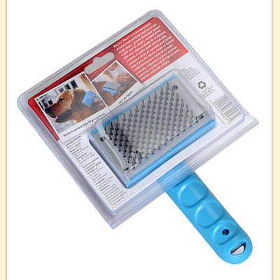 Lược thép không gỉ chải lông chó mèo có nút gỡ lông loại xịn