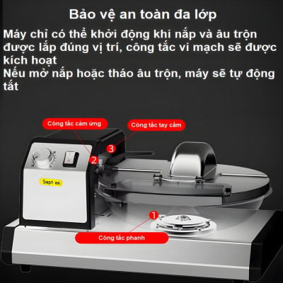 Máy băm thịt và rau củ quả tự động công nghiệp, dùng cho nhà hàng và khách sạn. Thương hiệu Mỹ cao cấp Septree - GJ805. Hàng nhập khẩu