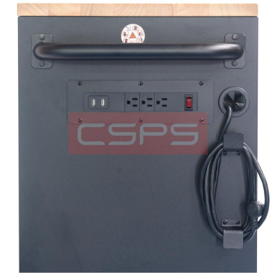 Tủ dụng cụ 7 ngăn kéo , mặt ván gỗ màu đen mờ 76cm kèm vách lưới CSPS