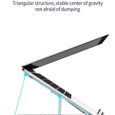 Giá đỡ Aluminum Wiwu S400 cho Macbook laptop 13 inch đên 15.5 inch giúp tản nhiệt thiết kế nhôm nguyên khối - Hàng nhập khẩu