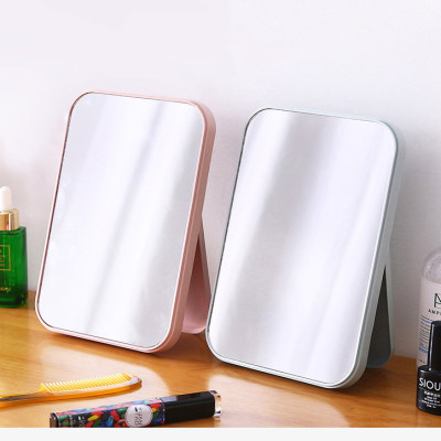 Gương Trang Điểm Gấp Gọn Hình Chữ Nhật Rõ Nét Gọn Nhẹ (14x20cm) Kiểu Dáng Sang Trọng, Đẹp Mắt Trang Trí Cho Góc Bàn Trang Điểm Thêm Phong Cách