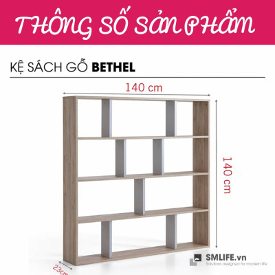 Giá sách đa năng thiết kế đẹp SMLIFE Bethel