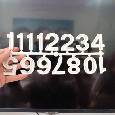 Bộ số nhựa màu trắng cỡ lớn mã số BS05