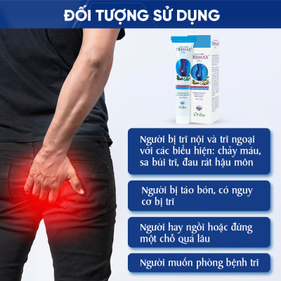 Gel Bôi Trĩ Giúp Co Búi Trĩ, Giảm Sưng Đỏ Và Ngứa Rát Hậu Môn Do Trĩ Trimax Tuýp 20g