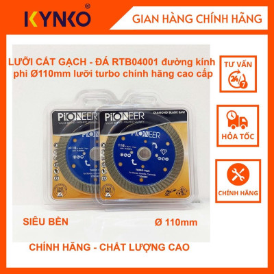 LƯỠI CẮT GẠCH - ĐÁ RTB04001 đường kính phi Ø 110mm lưỡi turbo chính hãng cao cấp