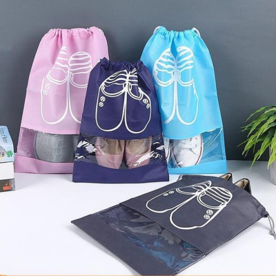 Túi Đựng Giày Dép Túi Xách Chất Liệu Vải Không Dệt Có Dây Rút Size Lớn (44x35cm)