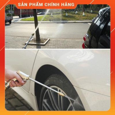 ️ Bộ dây vòi xịt nước rửa xe, tưới cây , tăng áp 3 lần, loại 7m, 10m 206701-2 đầu đồng,cút, + đai