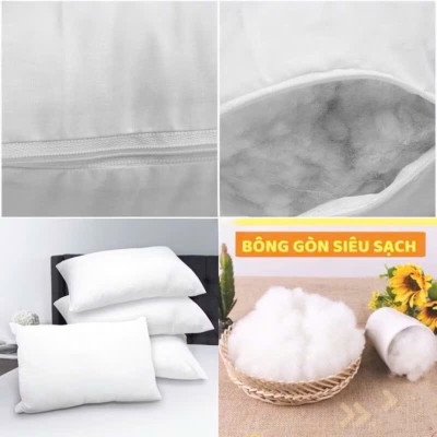 2 Chiếc Ruột Gối Hơi Bông Gòn Cao Cấp - Lõi Bông Kháng Khuẩn, Chất Lượng Cao - HÀNG CHÍNH HÃNG MINIIN