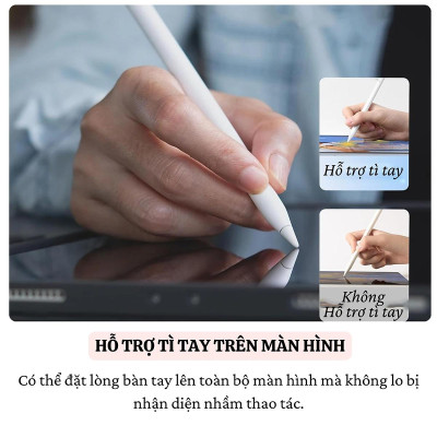 Bút cảm ứng cảm biến nghiêng chống tì tay sạc nam châm WIWU Stylus A01 cho iPad Pro Air Mini đời 2018 gen 7/8/9 , gen 10 , ipad Pro M1 , M2 ipad pro M4 , Air 6 M2 , iPad Pro 13 inch - Hàng chính hãng
