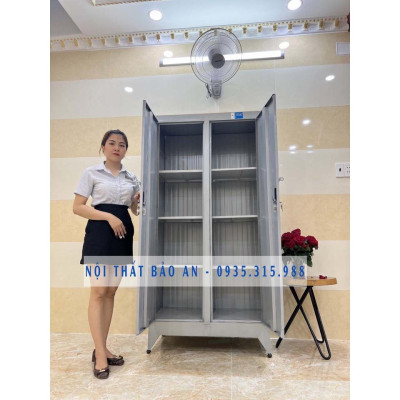 Tủ hồ sơ văn phòng 2 cửa sơn tĩnh điện Bảo An 