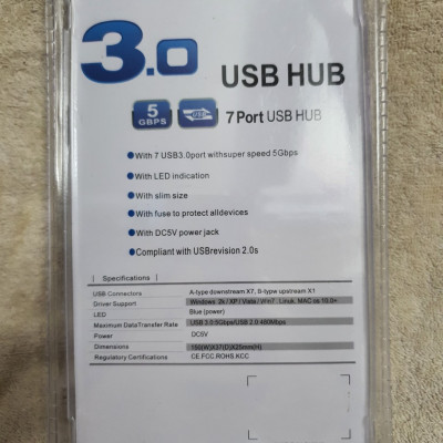 Hub chia 7 cổng USB, usb Hub tốc độ 3.0 - Hàng chính hãng