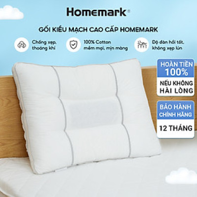 Ruột Gối Kiều Mạch Homemark Cao Cấp - Hỗ Trợ Giấc Ngủ Sâu, Êm Ái, Tự Nhiên, Thoáng Khí - Kích Thước 50x70cm
