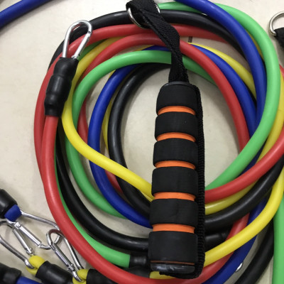 Bộ 5 Dây Ngũ Sắc Đàn Hồi Tập Thể Hình, Tập Gym  -Cam Kết Hàng Chính Hãng Loại 1(Móc To)