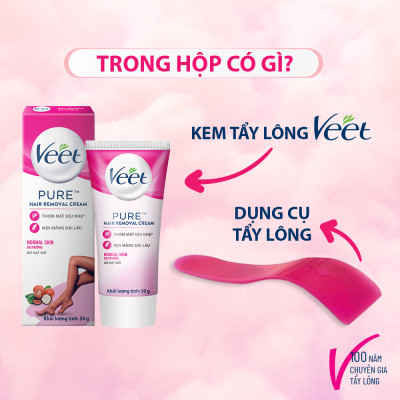 Combo 2 Veet Pure 50G, da thường và da nhạy cảm