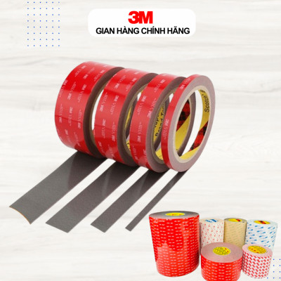 Băng Keo 2 mặt cường lực 3M VHB GPL-110GF màu xám - dày 1.1mm  - Dán vè mưa,Logo, Đồ chơi xe, vật dụng gia đình...