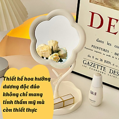 Gương Để Bàn Hình Hoa Cúc Xinh Xắn Gương Bông Hoa Trang Trí Bàn Học/Bàn Trang Điểm Gương Mini Để Bàn Cute Hình Hoa Gương Hình Hoa Dễ Thương – Phụ Kiện Decor