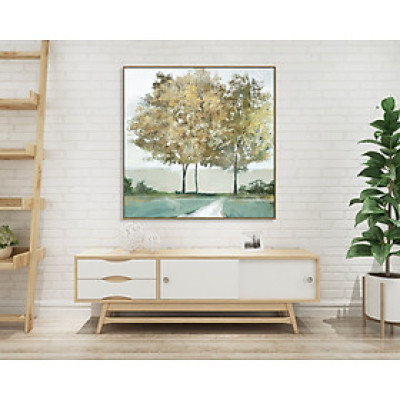 Tranh canvas treo tường - Phong cảnh rừng thu Bắc Âu 