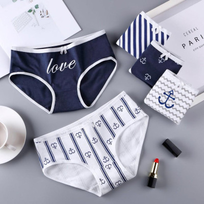 Quần Lót Cotton Thấm Hút Mồ Hôi Mid-Eo Lads Họa Tiết ( Mã WL10)