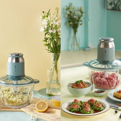 Máy Xay Đa Năng, Máy Xay Thực Phẩm, Máy Xay Thịt BEAR QSJ- C04R8S Xay Cực Êm Khỏe Máy, Dung Tích 2.5 Lít Công Suất Lớn 350 W - Hàng Chính Hãng