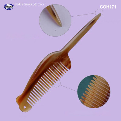 Lược sừng chuột xinh (Size: M - 18cm) COH171 - sang chảnh HOT TREND cho nữ - Lược xuất Nhật - chăm sóc tóc -  HAHANCO