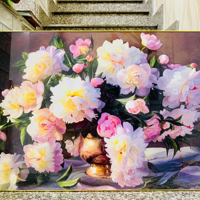 TRANH TRÁNG GƯƠNG - TRANH CANVAS - TRANH TREO TRƯỜNG BÌNH HOA(TẶNG KÈM ĐINH 3 CHÂN)