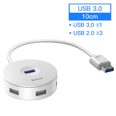 Bộ Chuyển Đổi Baseus Round Box HUB Adapter Type-C Hoặc USB3.0 To USB3.0*1 + USB2.0*3 - Hàng Chính Hãng