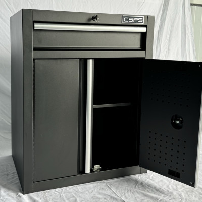 Tủ dụng cụ CSPS 61cm-01 hộc kéo màu đen, tay nắm trắng