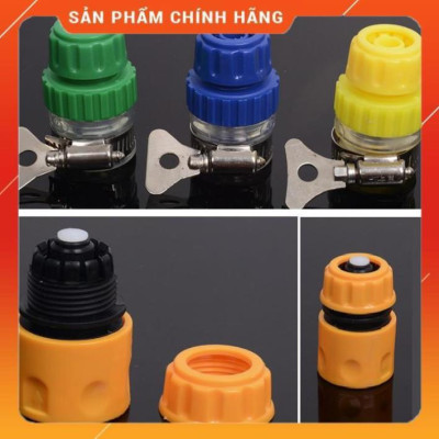 ️ Bộ dây vòi xịt nước rửa xe, tưới cây , tăng áp 3 lần, loại 15m 206701-3 đầu đồng,cút,nối vàng