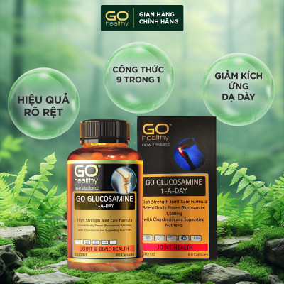 GO GLUCOSAMINE 1-A-DAY 1500mg 60 VIÊN- Viên uống bổ xương khớp nhập khẩu chính hãng GO Healthy New Zealand