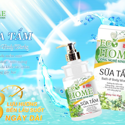 Sữa Tắm Nước Hoa Công Nghệ Sinh Học ECOHOME Kim Ngân Store Giúp Loại Bỏ Bụi Bẩn Trên Da, Không Gây Khô Da, Dưỡng Ẩm Da
