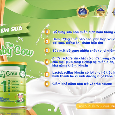  Combo 3 lon Sữa Non The Baby Cow 1  (900gr)