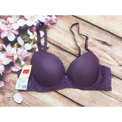 Áo Lót Nữ Trơn Mút Vừa Có Gọng 359 – Dây Gấm Hoa Chìm, Nâng Ngực Tự Nhiên