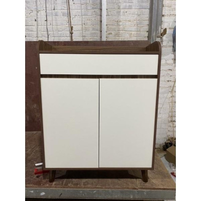 tủ giày dép màu óc chó cánh cải trắng dài 80 cao 1m04 sâu 30 -chân gỗ sồi -giá tại xưởng