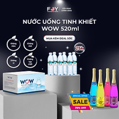 Lốc 6 Chai Nước tinh khiết WOW loại 520ml