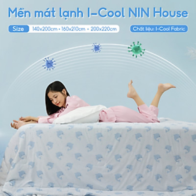 [CHĂN HÈ MÁT LẠNH] Mền lạnh I Cool Advance NIN House NM8028 2mx2m2 hình heo hồng cute| Chăn chần Ice Silk, Chăn điều hoà nhiều độ