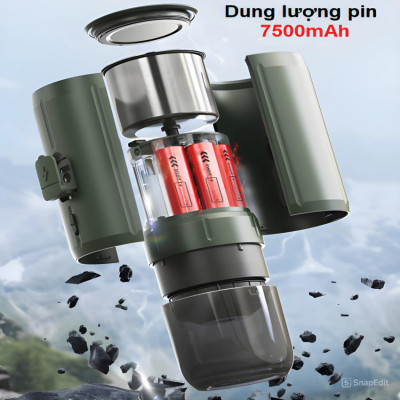 Máy pha cà phê cầm tay chuyên nghiệp Espresso 3 trong 1, dùng pin có thể pha cả nóng và lạnh HiBREW H4C - Hàng Chính Hãng