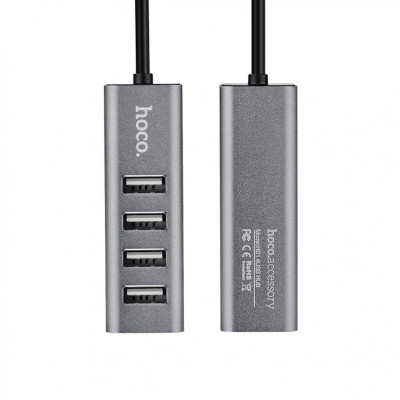 Bộ Hub Chia Cổng USB Hoco HB1 - Chia 1 Thành 4 Cổng USB Cho Macbook, Dell, Máy Tính Window, Linux,... Hàng Chính Hãng