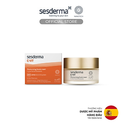 Kem dưỡng chống oxy hóa Sesderma C-VIT Moisturizing Facial cho da khô 50ml