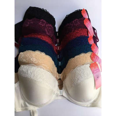 Áo Lót Nữ Cài Trước Mút Mỏng Trơn Có Gọng Viền Ren Belle 239 – Nâng Đỡ Tự Nhiên, Phối Ren Thanh Lịch