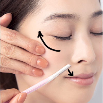 Set 03 dao cạo lông mày Pretty size L lưỡi bằng thép mạ Titanium sắc bén & bền bỉ - nội địa Nhật Bản