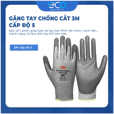 Combo Kính bảo hộ Delta Plus và găng tay chống cắt 3M cấp độ 5