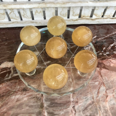 Bộ thất tinh trận phong thủy hợp mệnh Thổ và Kim - Đường kính dĩa 15 cm