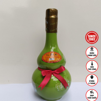 Đặc Sản Bình Định - Rượu Bàu Đá Thành Tâm Hồ Lô (Màu xanh ngọc) 350ml - OCOP 3 Sao