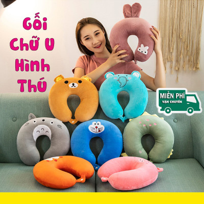 Gối kê cổ chữ,  Gối tựa cổ bông đi máy bay Ô tô du lịch Chống Mỏi Cổ Làm Việc Văn Phòng Hay Đi Du Lịch - Giao ngẫu nhiên