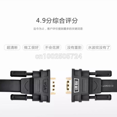 Ugreen UG11671VG105TK 1M màu Đen Cáp tín hiệu 2 đầu VGA cáp dẹt - HÀNG CHÍNH HÃNG